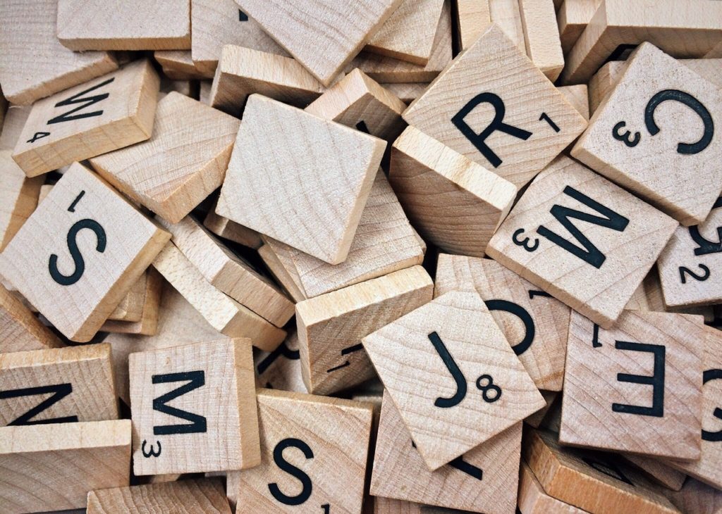 Scrabble letters